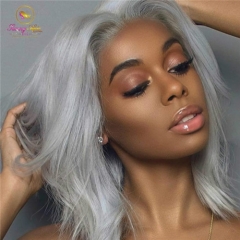 NEW COLOR ALERT!!!GREY COLOR Bob Lace Front Wig, Affordable Price