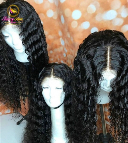 360 Frontal Unit, 100% Human Virgin Hair Lace Unit Deep Wave Wig