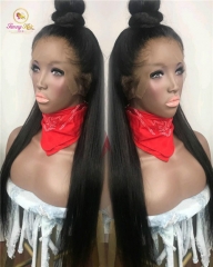 200% Density Straight Lace Front Human Hair Wigs Pre Plucked With Baby Hair Unprocessed Virgin Human Hair Brazilian Hair