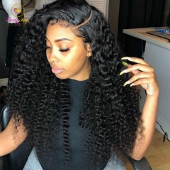 Indian Kinky Curly 150% Density Lace Front Wig Human Hair Wigs With Baby Hair Affordable Hair