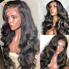 Lace Front Wig 150% Human Hair Wigs Malaysian Body Wave Wig Pre Plucked Wigs Human Hair With Baby Hair Long Black Hair