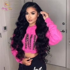 Sanny Hair Full 200% Natural Hairline NEW 360 Frontal Wig Body Wave Hair Can Be Curled