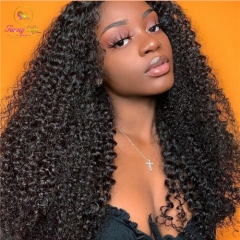 Indian Hair Kinky Curly Bundles, Double Wefts 2Bundle Deals for Bob Style