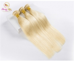 3 Bundle Deals, Russian Blonde Silk Straight Hair, Can Dye to Any Color