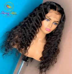 Lace Front 150% Human Hair Wigs Malaysian Deep Wave Wig Pre Plucked Wigs Human Hair With Baby Hair Long Black Hair