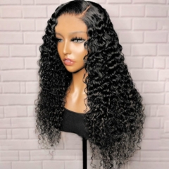 200% Density Water Wave Tangle-free Curly 5*5 Closure Lace Wigs
