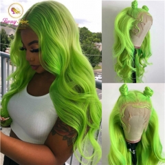 Sanny Custom Mint Green Color Lace Front Unit,Body Wave/Straight Green Wig